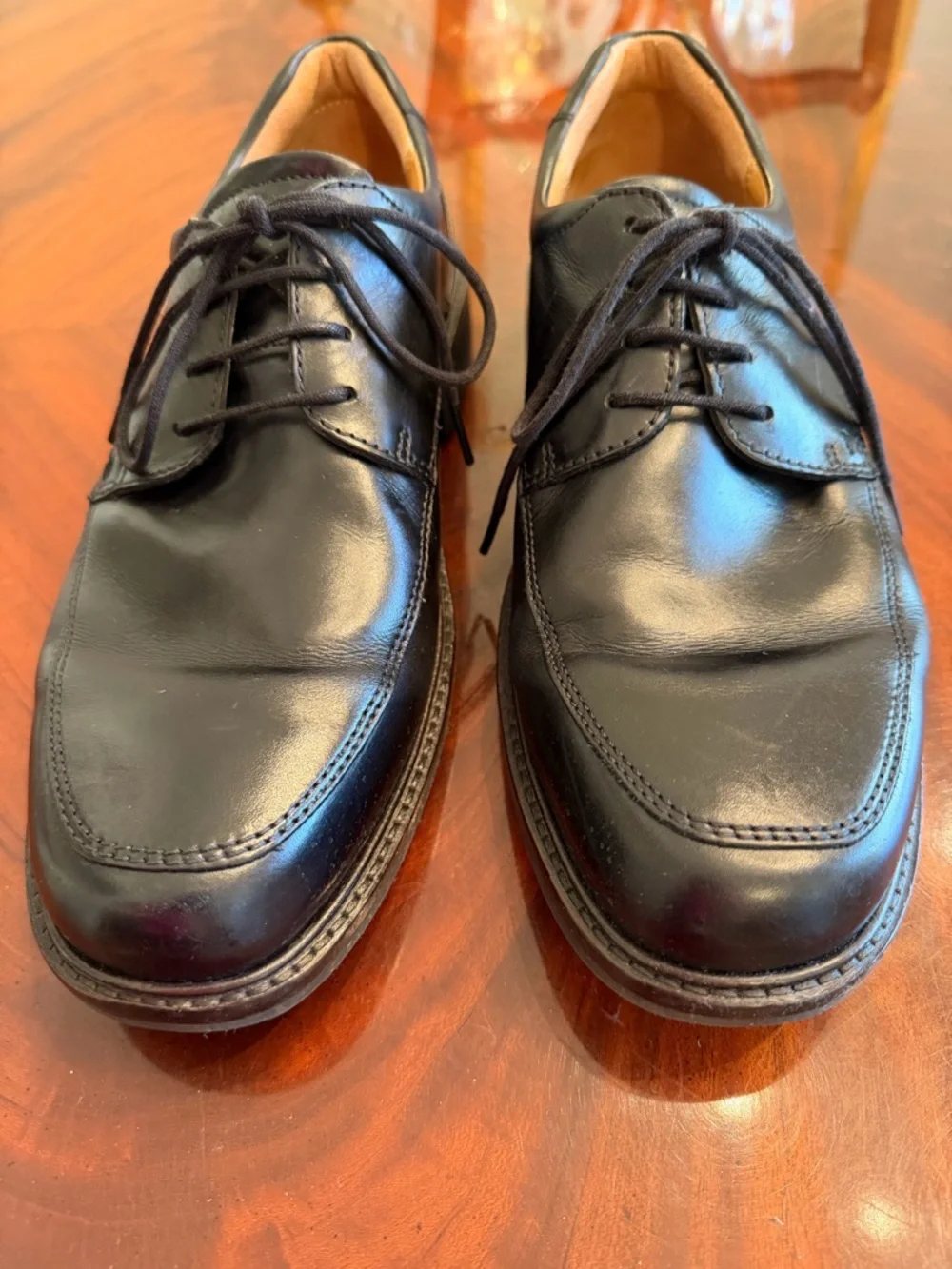 ECCO Men’s Black Leather Derby Oxford Shoes EU 43 US 9-9.5